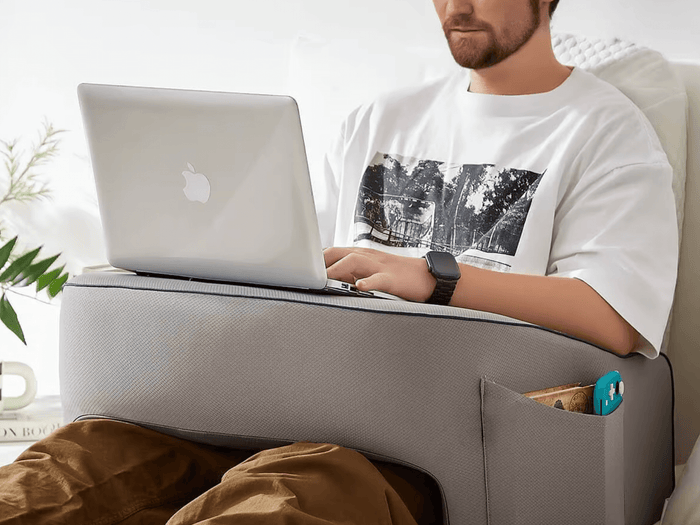 Flat on top, soft underneath: Lap Desk Pillow