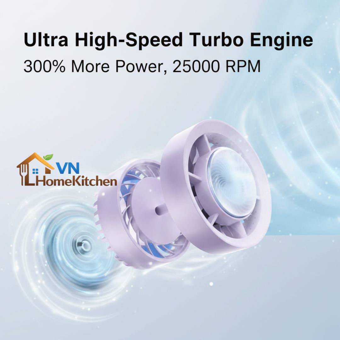 Upgraded Handheld Portable Turbo Fan with Ice Cooler & Variable Speed - image 5