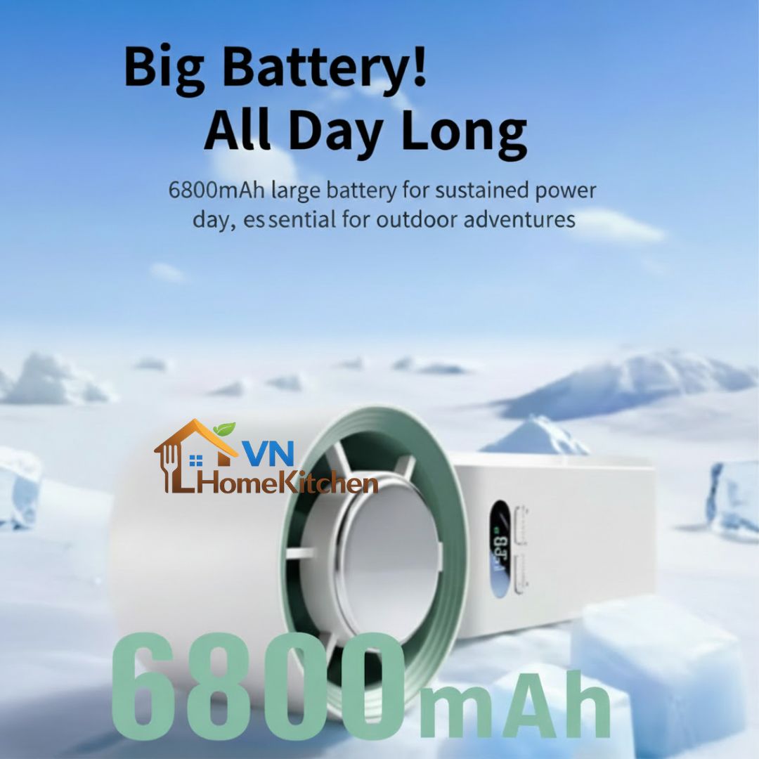 Upgraded Handheld Portable Turbo Fan with Ice Cooler & Variable Speed - image 7